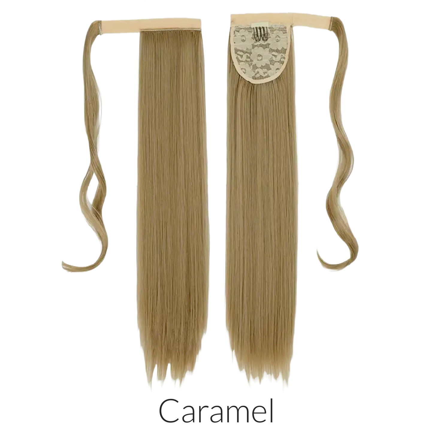 HEAT RESISTANT SYNTHETIC WRAP PONYTAIL