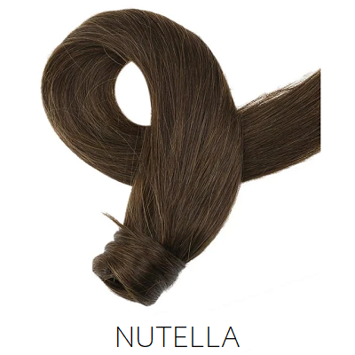 #4 medium brown human hair ponytail