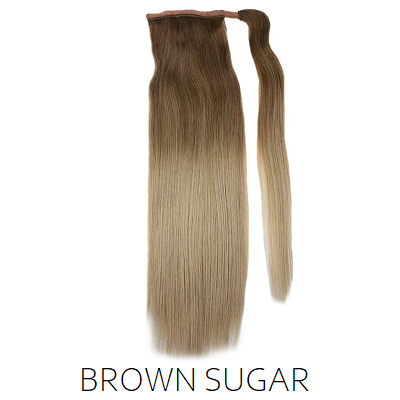 caramel ombre balayage ponytail