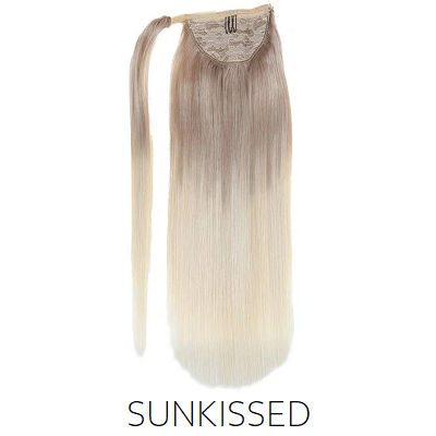 blonde ombre balayage ponytail