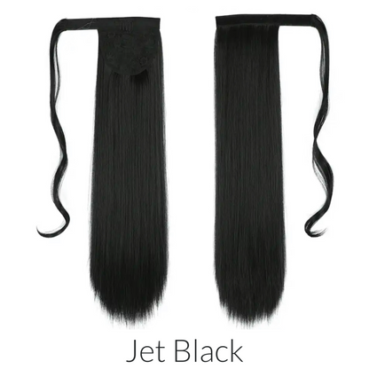 HEAT RESISTANT SYNTHETIC WRAP PONYTAIL