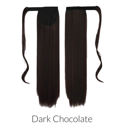 HEAT RESISTANT SYNTHETIC WRAP PONYTAIL