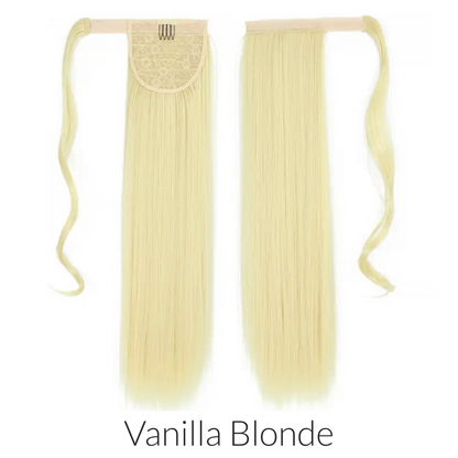 HEAT RESISTANT SYNTHETIC WRAP PONYTAIL